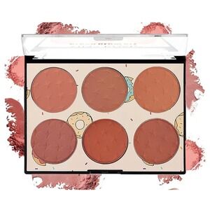 Miss‎ Rose 6 Color Blush Glow Kit N1 Warm Peach Terracotta Cheek Palette New